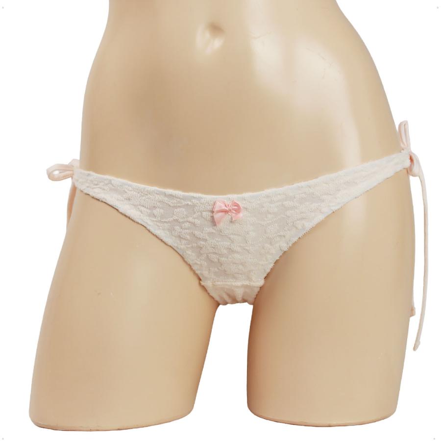 レディース 花模様パイルjgニット 紐パン ショーツ パンツ パンティー 女性 下着 インナー かわいい スキャンティー しまぱん メール便 |  | 01