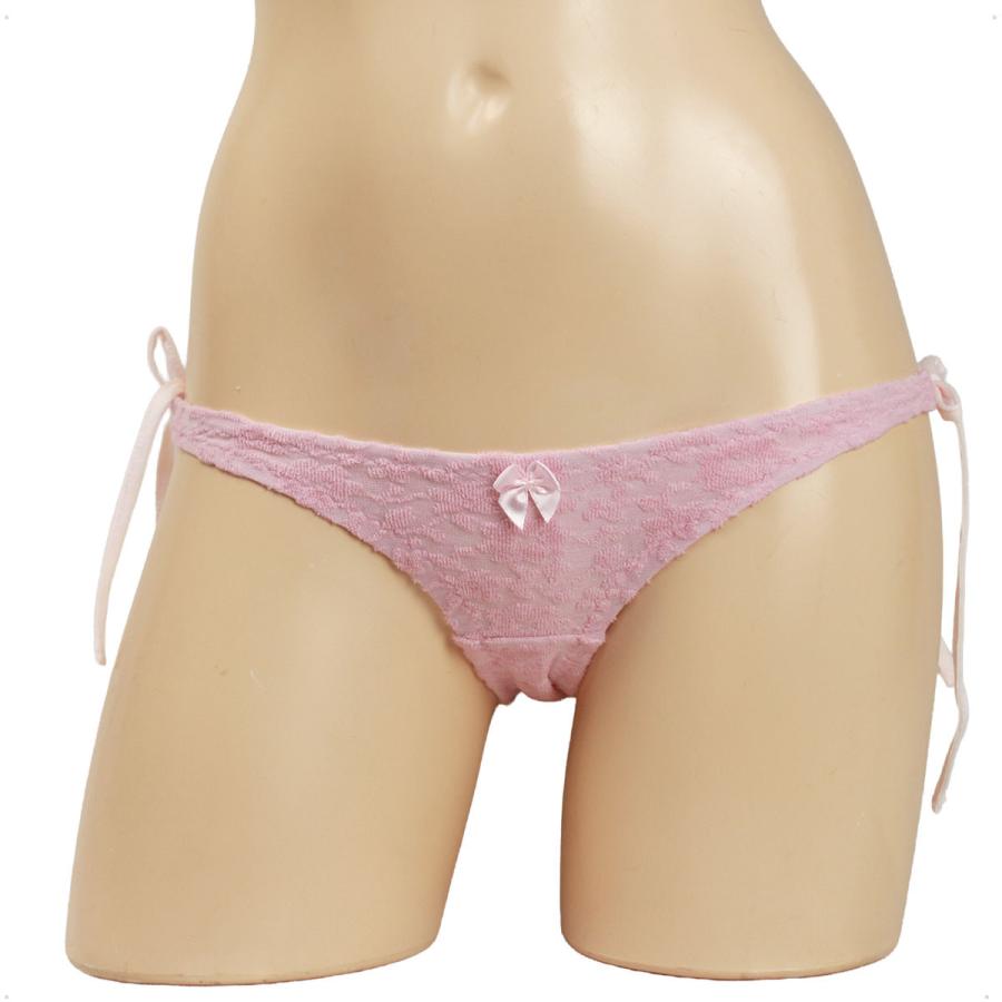 レディース 花模様パイルjgニット 紐パン ショーツ パンツ パンティー 女性 下着 インナー かわいい スキャンティー しまぱん メール便 |  | 02