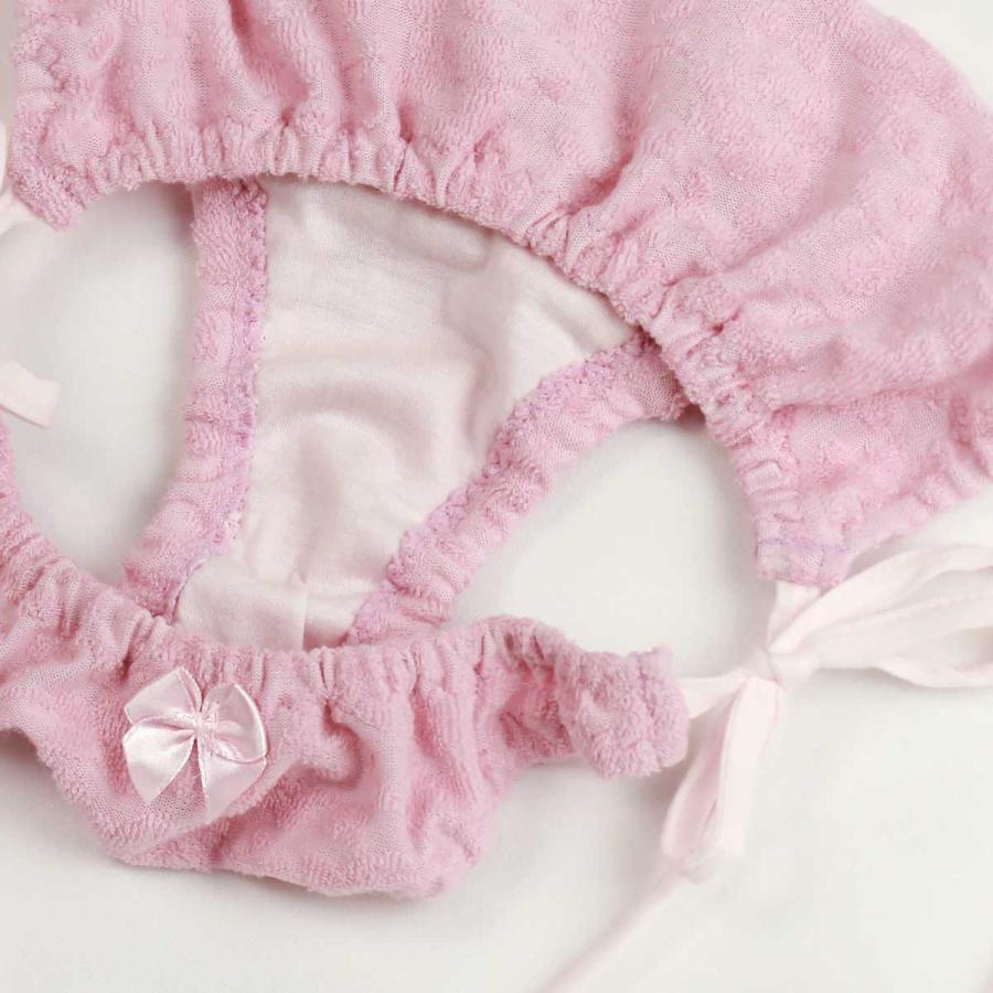 レディース 花模様パイルjgニット 紐パン ショーツ パンツ パンティー 女性 下着 インナー かわいい スキャンティー しまぱん メール便 |  | 05