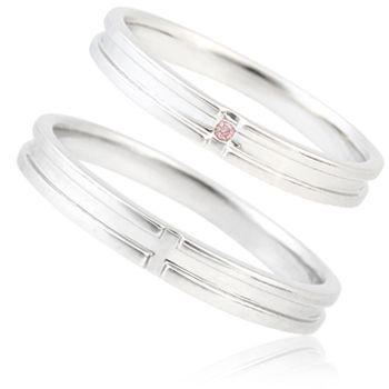 流行に 2本ペアセット K10ホワイトゴールドペアリング ダイヤ無しとピンクダイヤ入りの2本セット マリッジリング 結婚指輪 史上最も激安 Secretoftheislands Com