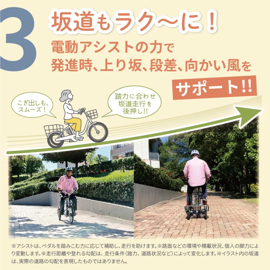 ポタリクル 電動アシスト自転車 20インチ 3輪 ノーパンクタイヤ 三輪車