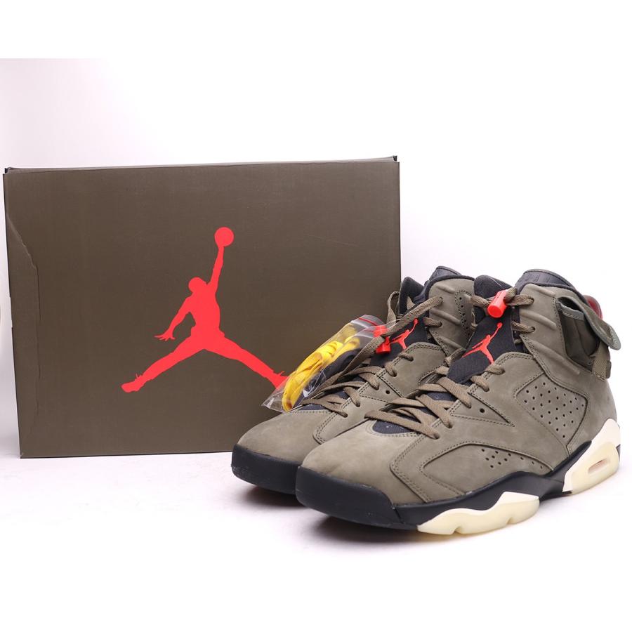 未使用 30cm NIKE × TRAVIS SCOTT AIR JORDAN 6 RETRO Medium Olive