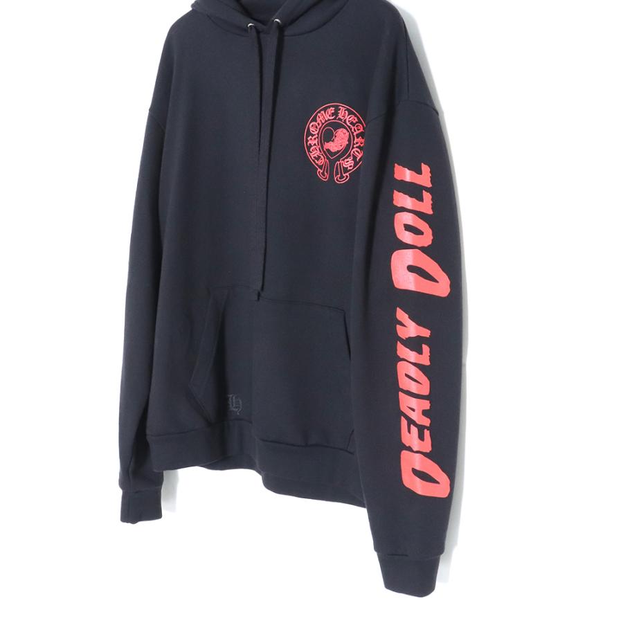 CHROME HEARTS × DEADLY DOLL 23SS Red Horseshoe Pullover Hoodie 