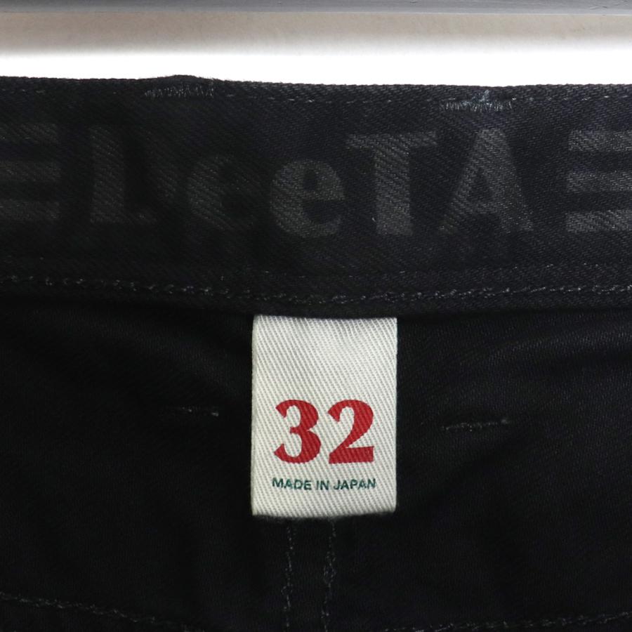 DEETA ダメージ加工ストレッチデニムパンツ ブラック サイズ32 ディー