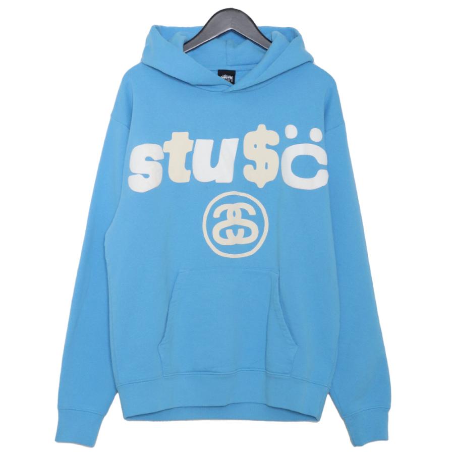 STUSSY CPFM 8 BALL PIGMENT DYED HOODIE Mサイズ ブルー ステューシー