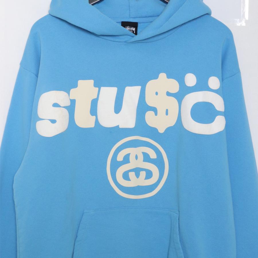 STUSSY CPFM 8 BALL PIGMENT DYED HOODIE Mサイズ ブルー ステューシー