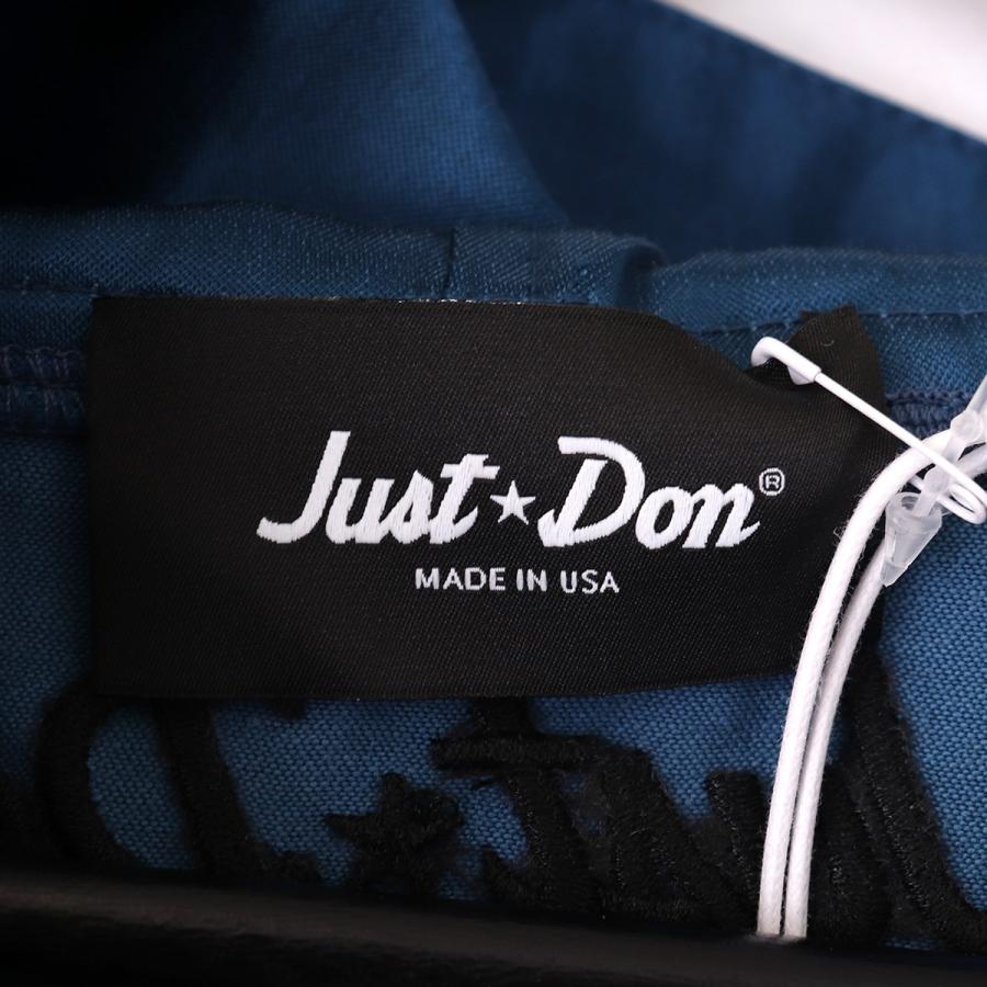 Just Don 19AW TEAM X SATIN PULLOVER HOODIE XLサイズ ブルー  