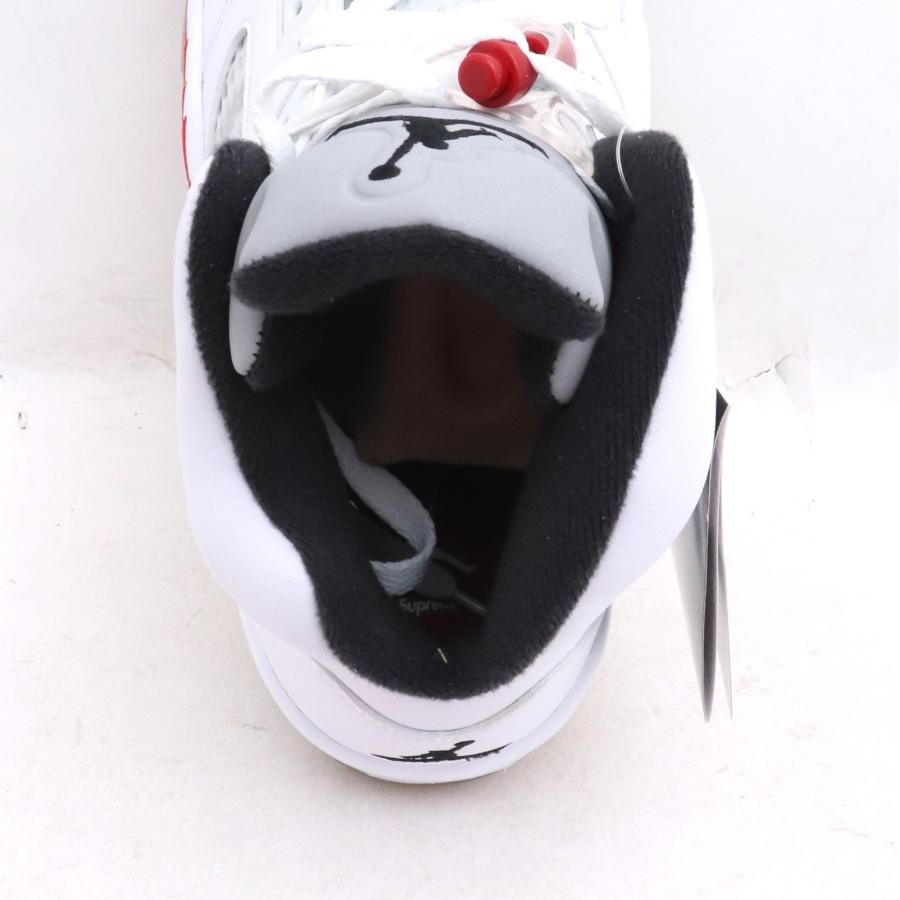 未使用 27.5cm NIKE × SUPREME AIR JORDAN 5 RETRO ホワイト 824371-101 ナイキ シュプリーム エアジョーダン5 レトロ スニーカー｜graiz｜05