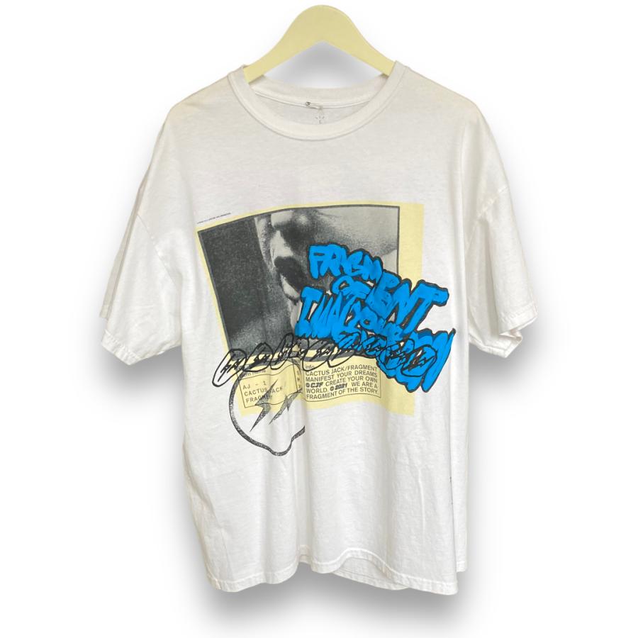 TRAVIS SCOTT CACTUS JACK FOR FRAGMENT MANIFEST TEE ホワイト サイズ