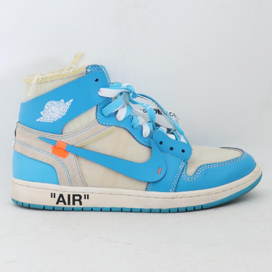 26cm NIKE × OFF-WHITE AIR JORDAN 1 HIGH UNC Dark Powder Blue
