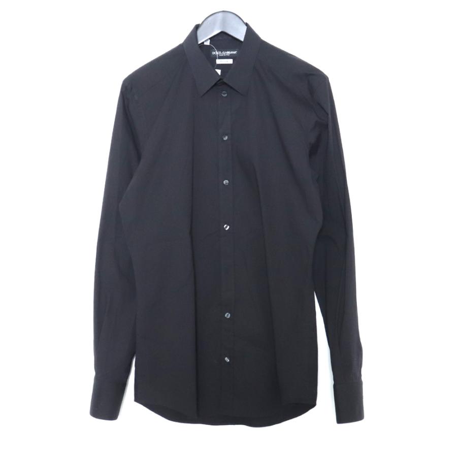 DOLCE&GABBANA ドレスシャツ 長袖シャツ ブラック 39 15 1/2 DOLCE&GABBANA ドレスシャツ 長袖シャツ ブラック 39 15 1/2