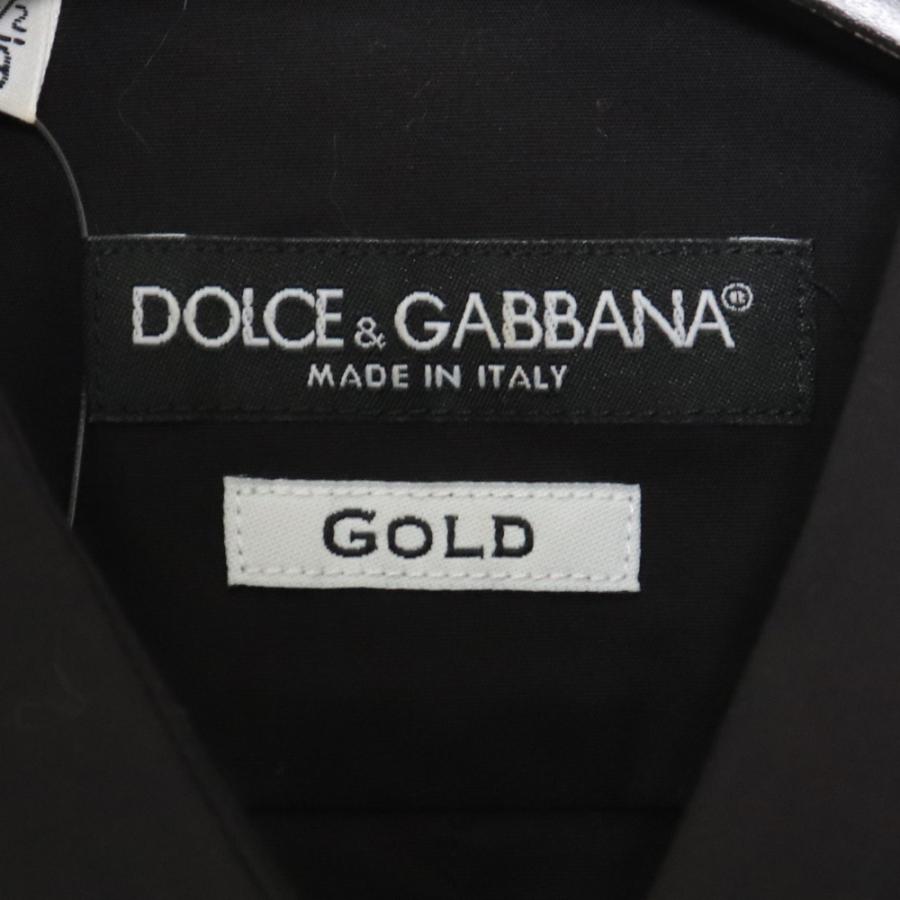 DOLCE&GABBANA ドレスシャツ 長袖シャツ ブラック 39 15 1/2 DOLCE&GABBANA ドレスシャツ 長袖シャツ ブラック 39 15 1/2
