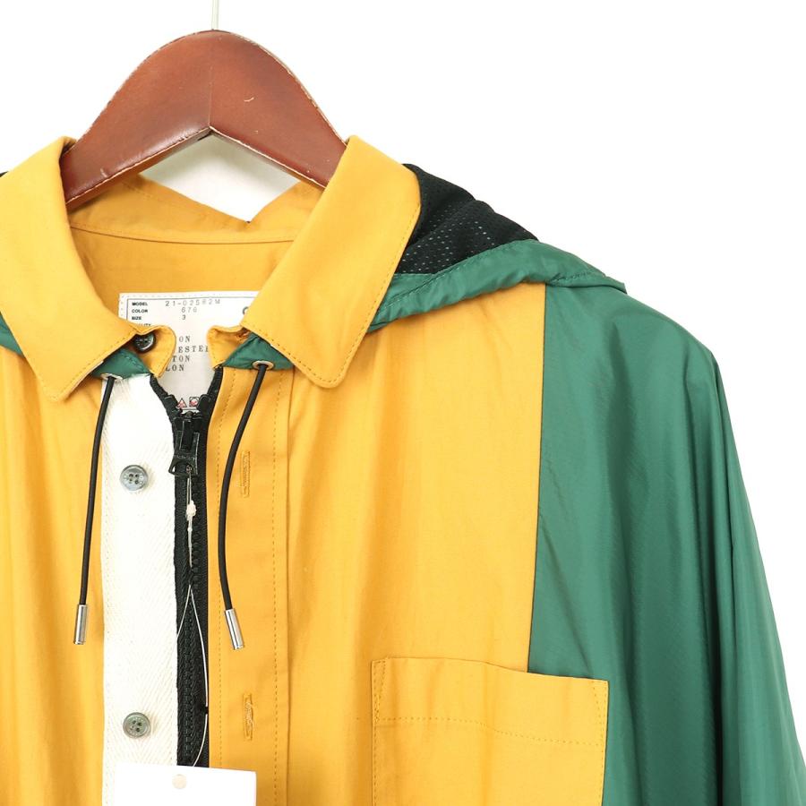 SACAI 21AW COTTON POPLIN SHIRTS JACKET イエロー サイズ3 21 SACAI 21AW COTTON POPLIN SHIRTS JACKET イエロー サイズ3 21