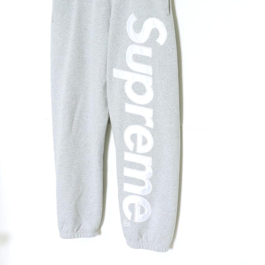 SUPREME 22AW Satin Applique Sweatpant グレー Lサイズ シュプリーム