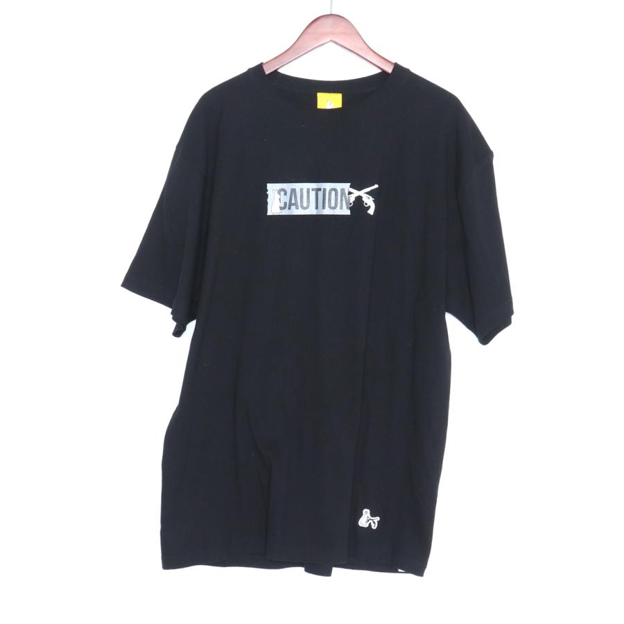 FR2 × ROARGUNS 20SS CAUTION S/S TEE XLサイズ ブラック エフアール