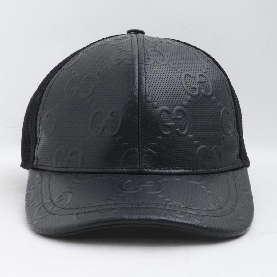 GUCCI GGエンボス ベースボール キャップ Lサイズ ブラック 627156