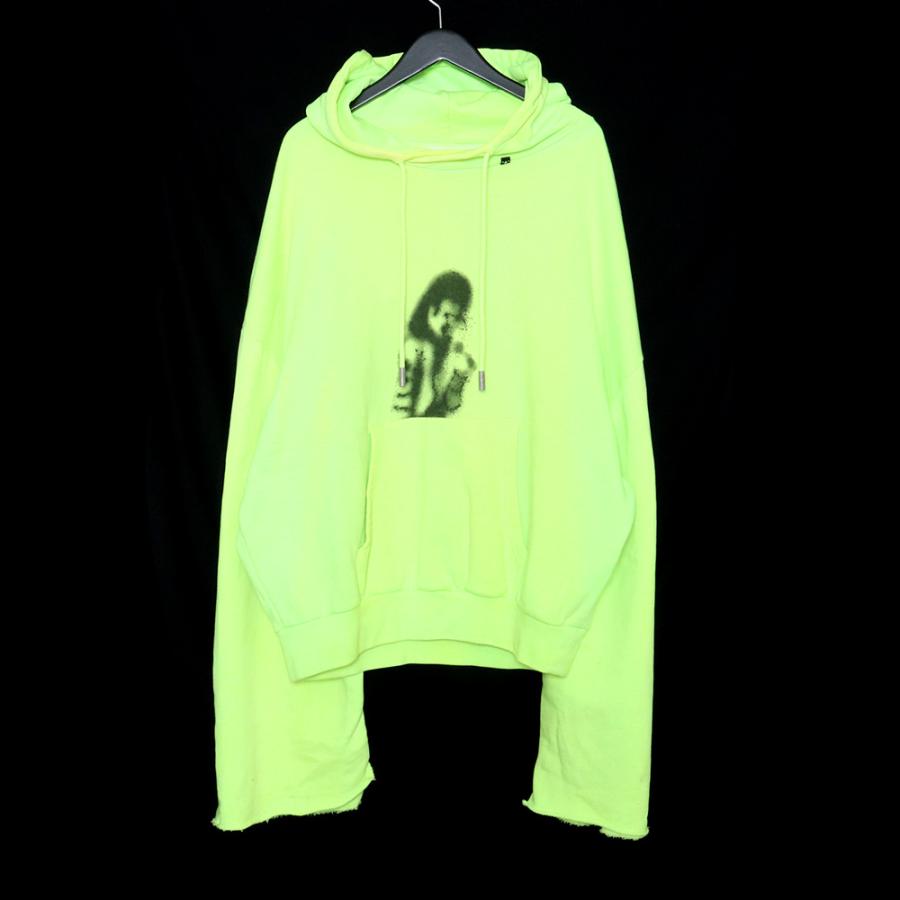 OFF-WHITE バックジップ プルオーバーパーカー グリーン系 Lサイズ