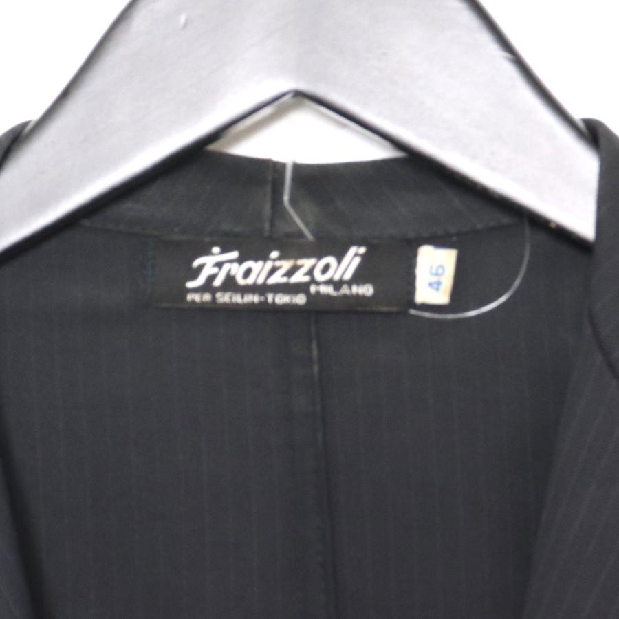 FRAIZZOLI ストライプテラードジャケット ブラック 46 フライツォーリ 