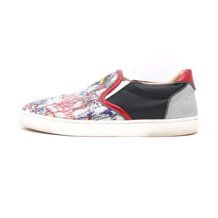 CHRISTIAN LOUBOUTIN スパンコール グラフィック スリッポン 
