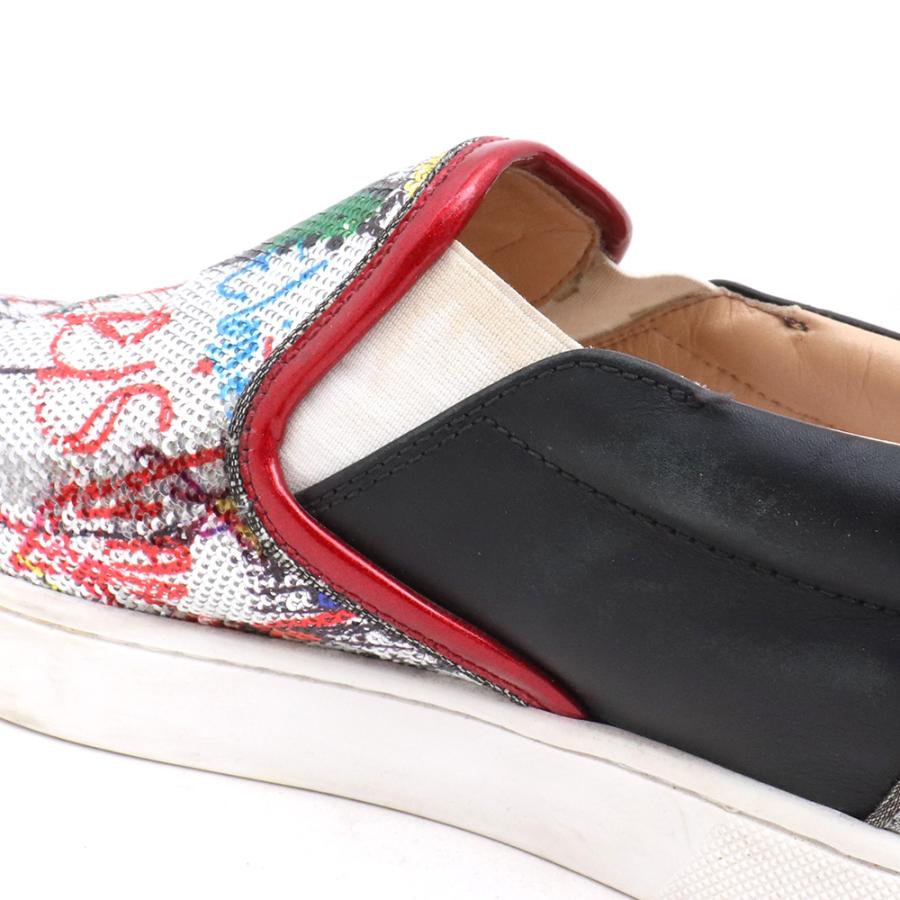 CHRISTIAN LOUBOUTIN スパンコール グラフィック スリッポン 