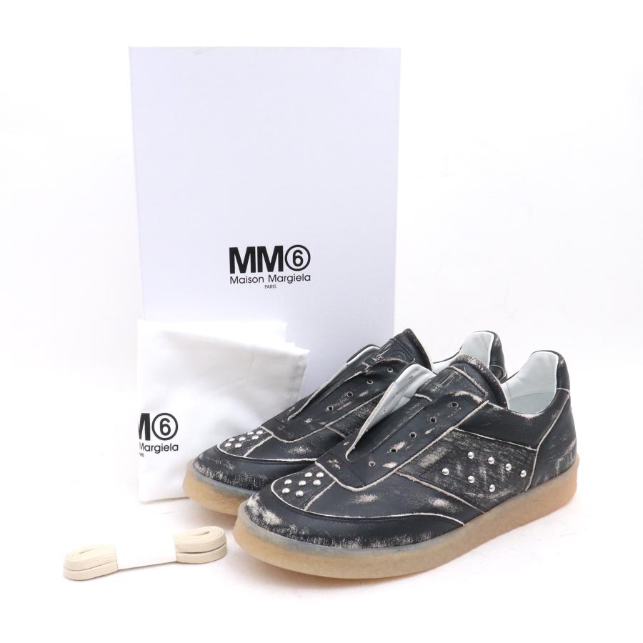 未使用 26cm MM6 MAISON MARGIELA LEATHER LOW-TOP SNEAKERS サイズ41 