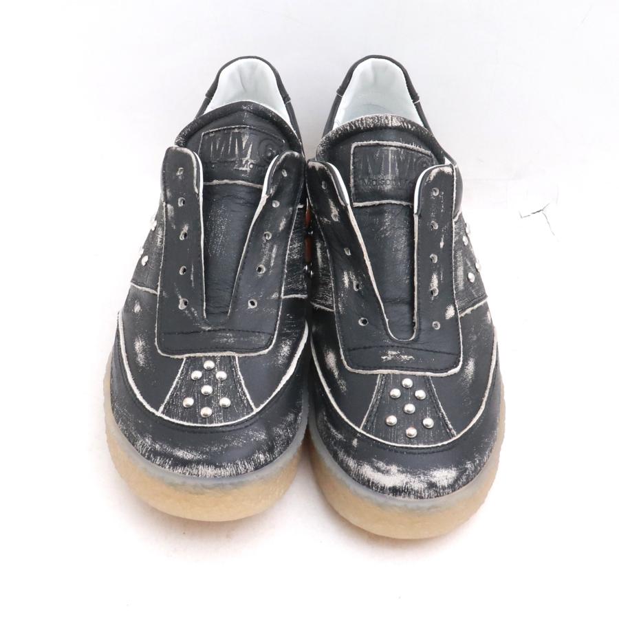 未使用 26cm MM6 MAISON MARGIELA LEATHER LOW-TOP SNEAKERS サイズ41 