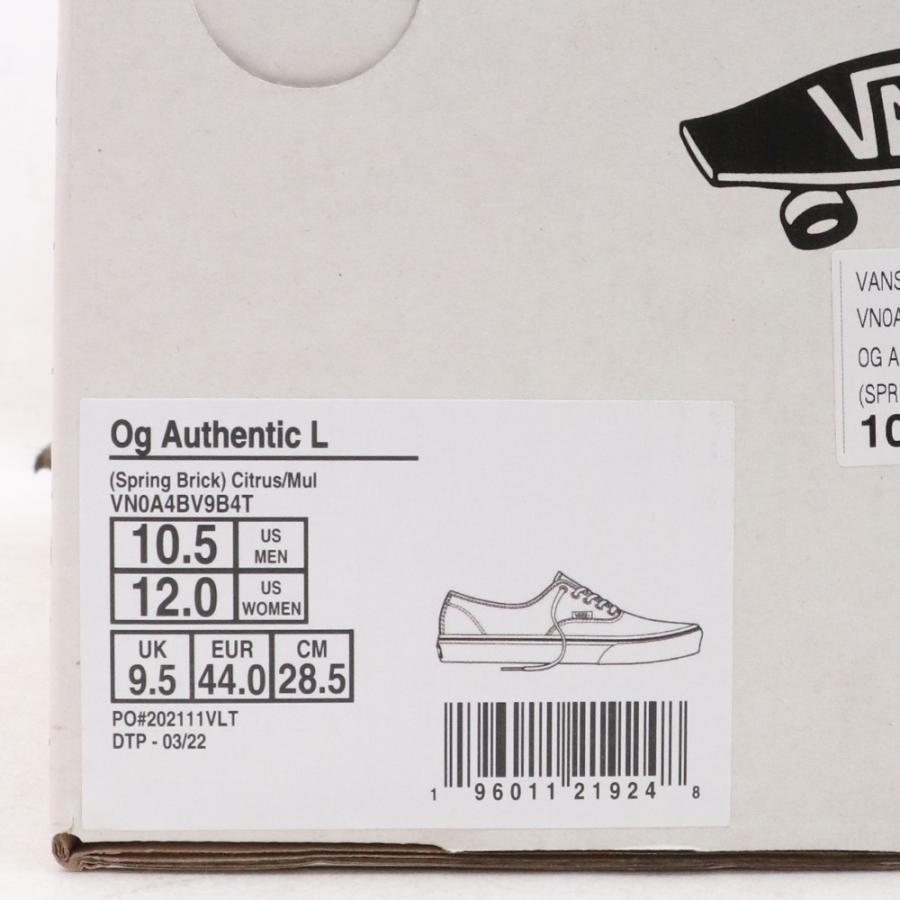 未使用 28.5cm VANS AUTHENTIC LX SPRING BRICK CITRUS イエロー