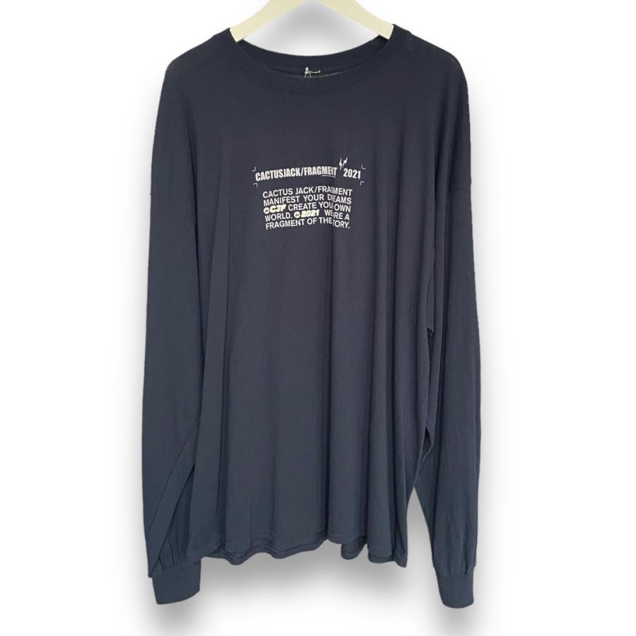 TRAVIS SCOTT CACTUS JACK FOR FRAGMENT LOGO L/S ブラック サイズXL 