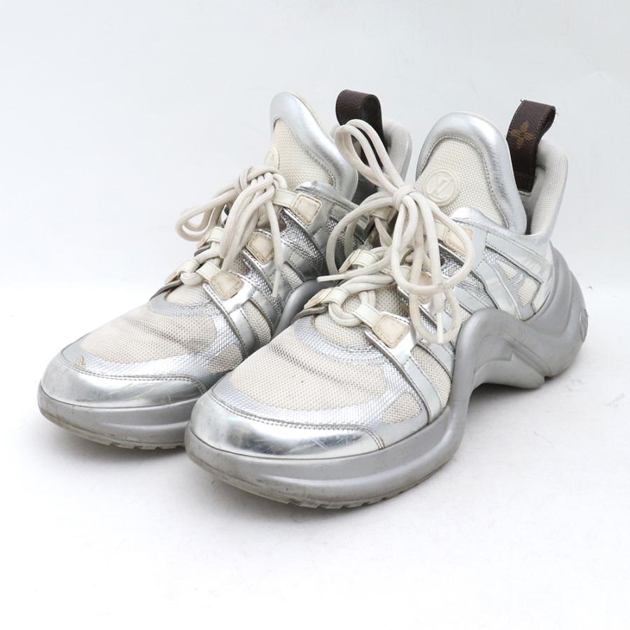 サイズ41 LOUIS VUITTON アークライトライン ホワイト シルバー GO0198