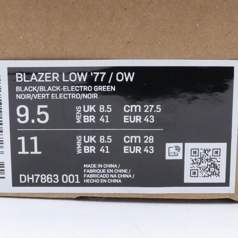 27.5cm NIKE × OFF-WHITE BLAZER LOW 77 / OW DH7863 001 ブラック ナイキ オフホワイト スニーカー｜graiz｜08