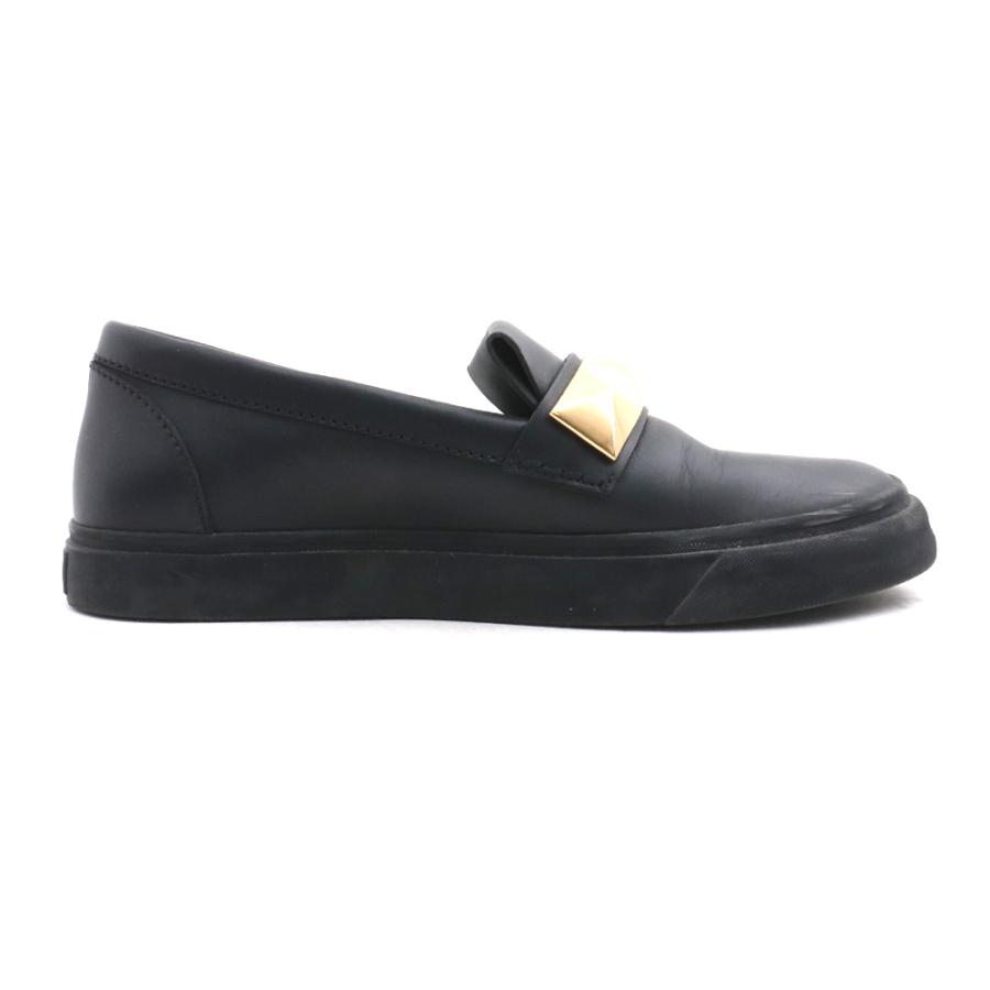 27cm相当 GIUSEPPE ZANOTTI スタッズ ローファー サイズ42 ブラック 