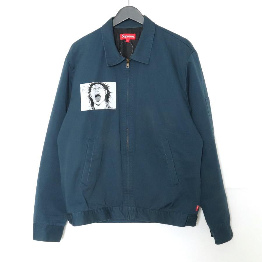 SUPREME × AKIRA 17AW WORK JKT ジップアップジャケット ブルー L