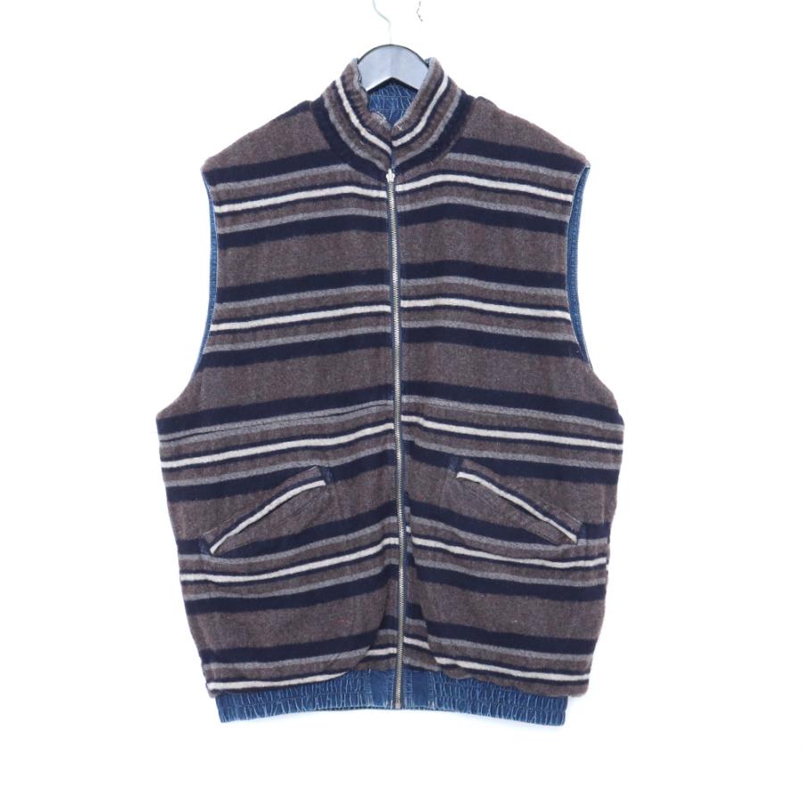 TENDERLOIN 21AW DENIM BLANKET REVERSIBLE VEST Mサイズ インディゴ