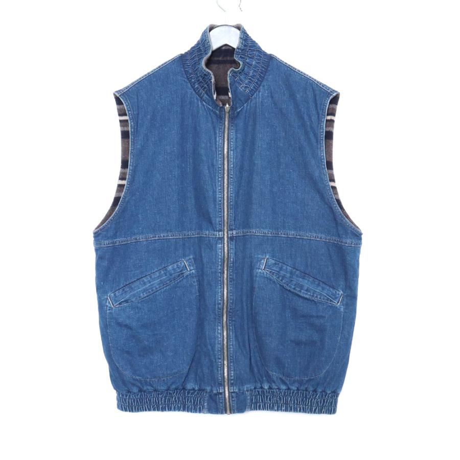 TENDERLOIN 21AW DENIM BLANKET REVERSIBLE VEST Mサイズ インディゴ