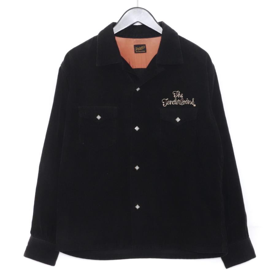 TENDERLOIN コーデュロイシャツ Sサイズ ブラック テンダーロイン 長袖