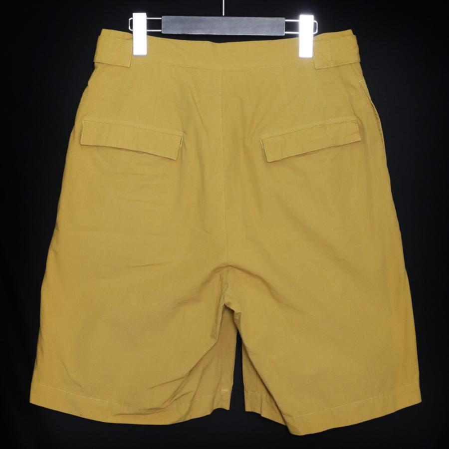 THE VIRIDI-ANNE 22SS GARMENT DYE COTTON LINEN SHORTS イエロー