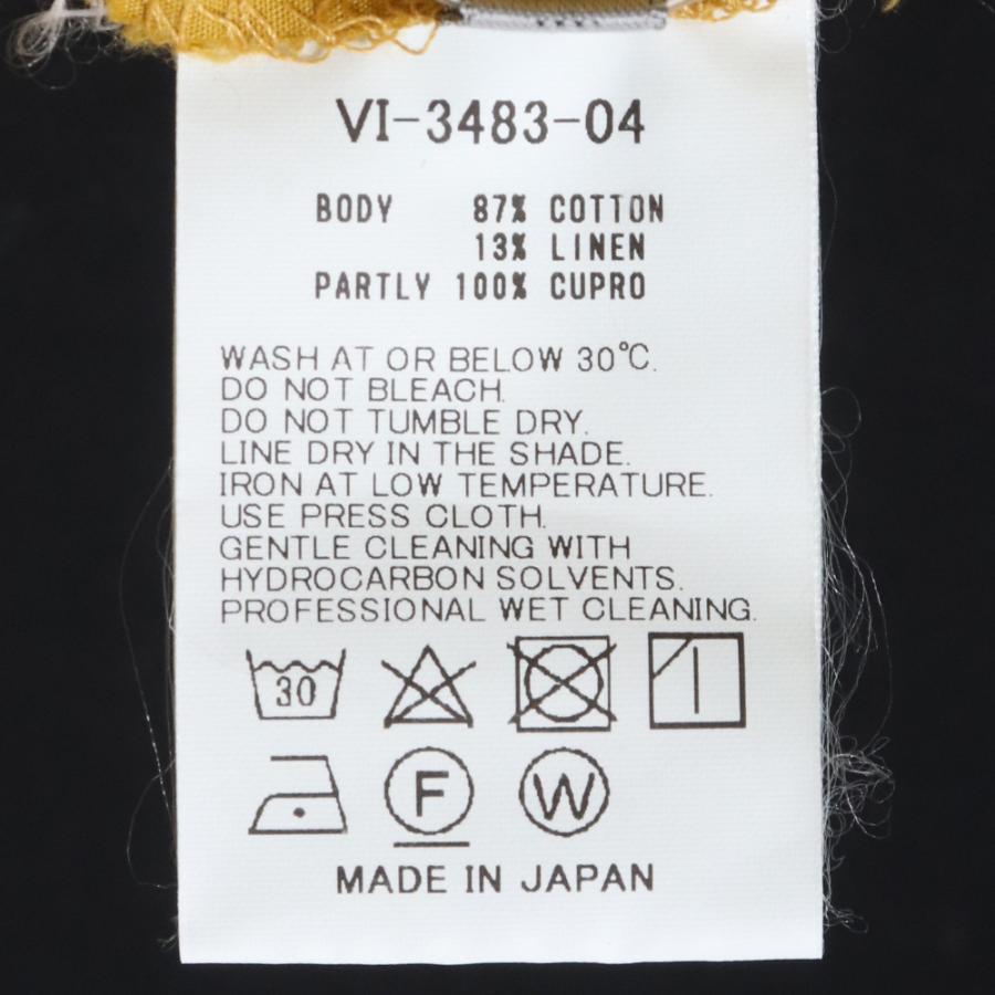 THE VIRIDI-ANNE 22SS GARMENT DYE COTTON LINEN SHORTS イエロー