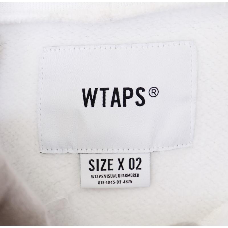 WTAPS 18AW クロスボーン刺繍パーカー X02 ホワイト ダブルタップス 