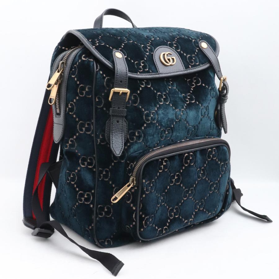 GUCCI GG Marmont Velvet Backpack グリーン 574942 グッチ ベルベット スモール バックパック バッグ