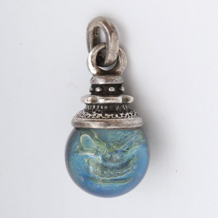 STARLINGEAR スカルマーブル ペンダントトップ シルバー/ブルー