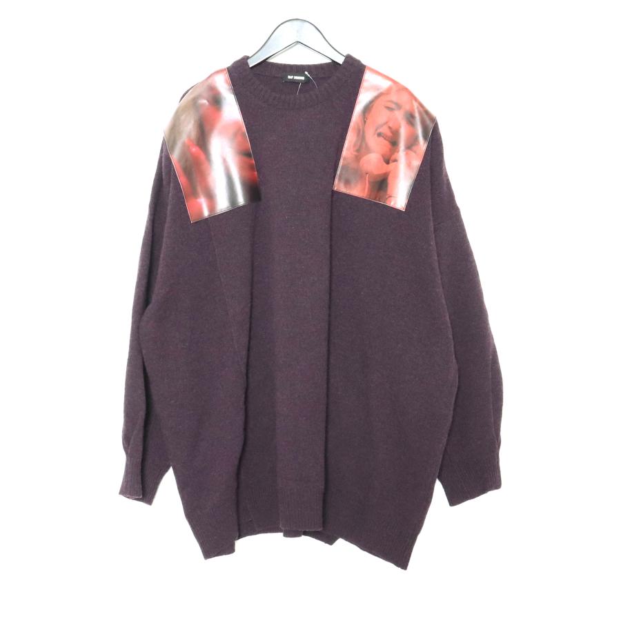 RAF SIMONS 19AW OVERSIZED SWEATER XSサイズ パープル ラフシモンズ 