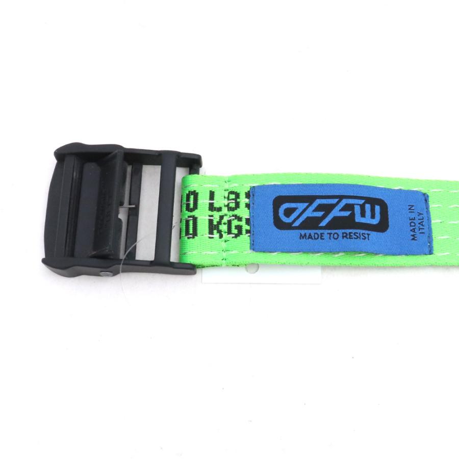 OFF-WHITE RUBBER INDUSTRIAL BELT ネオングリーン Fサイズ オフ