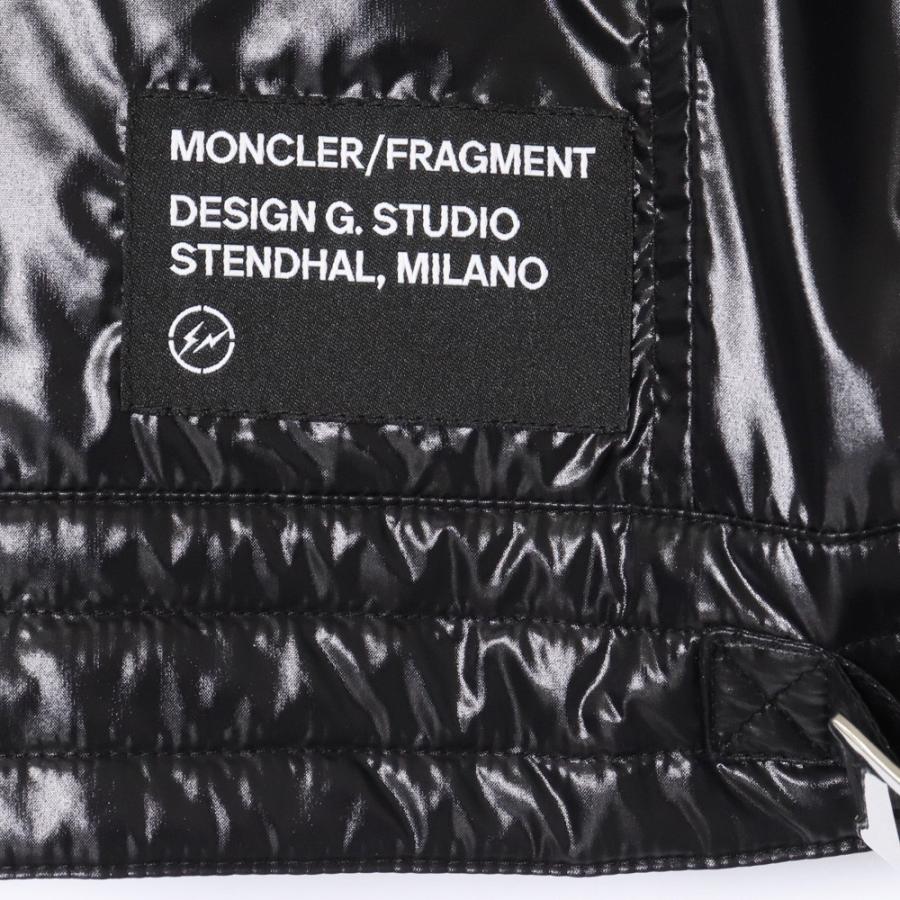 MONCLER GENUIS 7 FRAGMENT × LEWIS LEATHER SERG サイズ2 ブラック モンクレール フラグメント ルイスレザー ナイロンダブルライダースジャケット｜graiz｜06