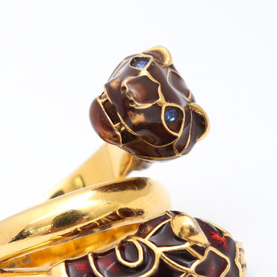 10号 GUCCI タイガーヘッドリング ゴールド グッチ TIGER HEAD RING GOLD 指輪 ITVX7V43SFZQ
