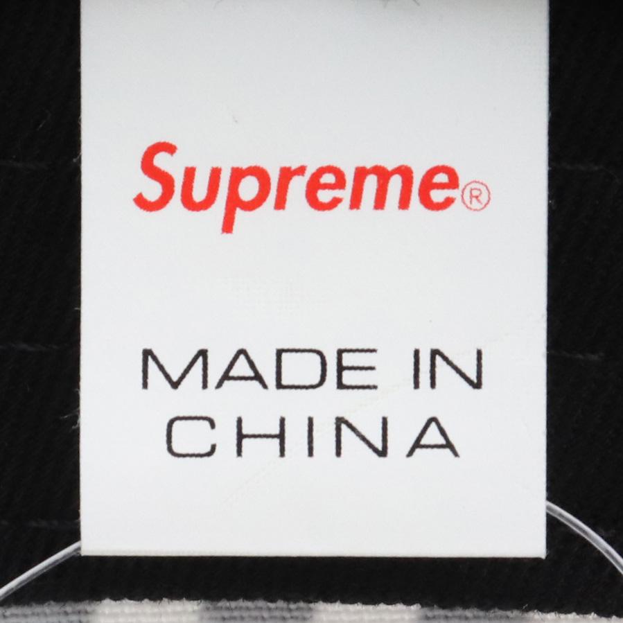SUPREME 19AW EARFLAP 6 PANEL CAP キャップ ホワイト × ブラック