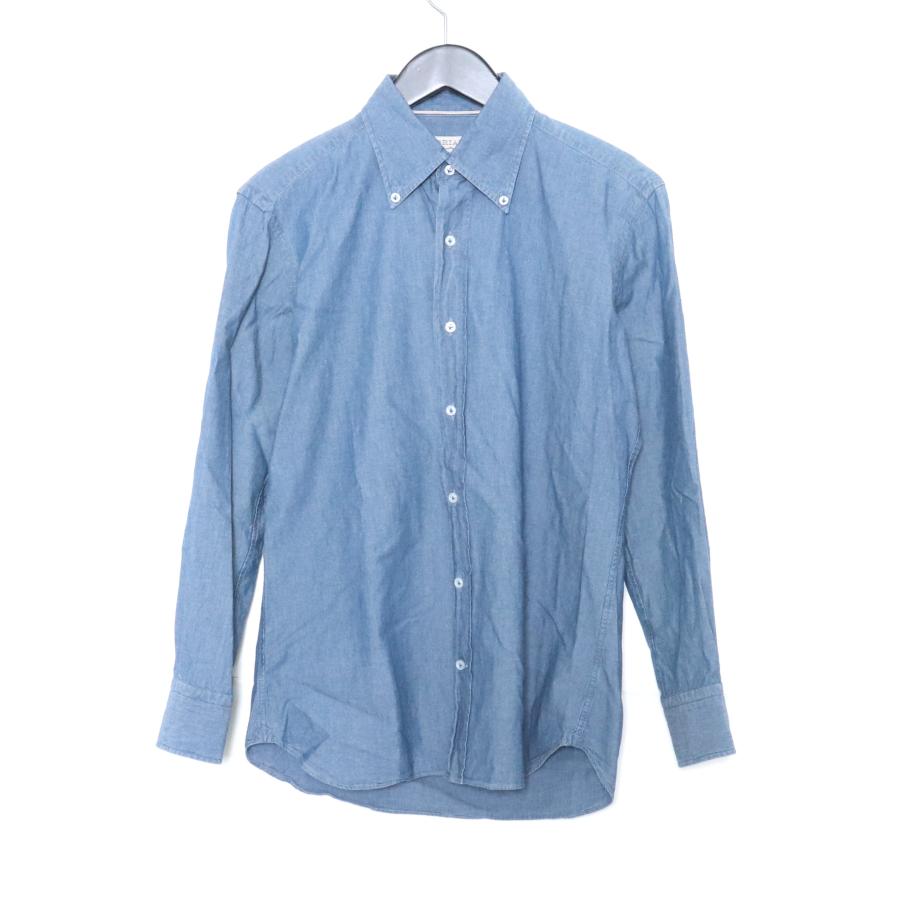 ORIAN シャンブレーシャツ XSサイズ ネイビー ORIAN-dw1 オリアン 長袖