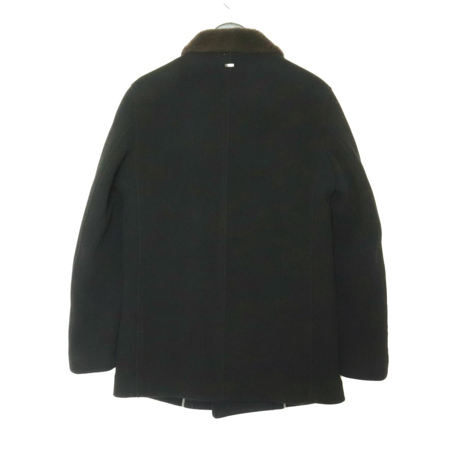 HERNO ヘルノ　ウール×カシミヤ コート 46 ブラック裏地シルク100% HERNO ヘルノ ウール×カシミヤ コート 46 ブラック裏地シルク100