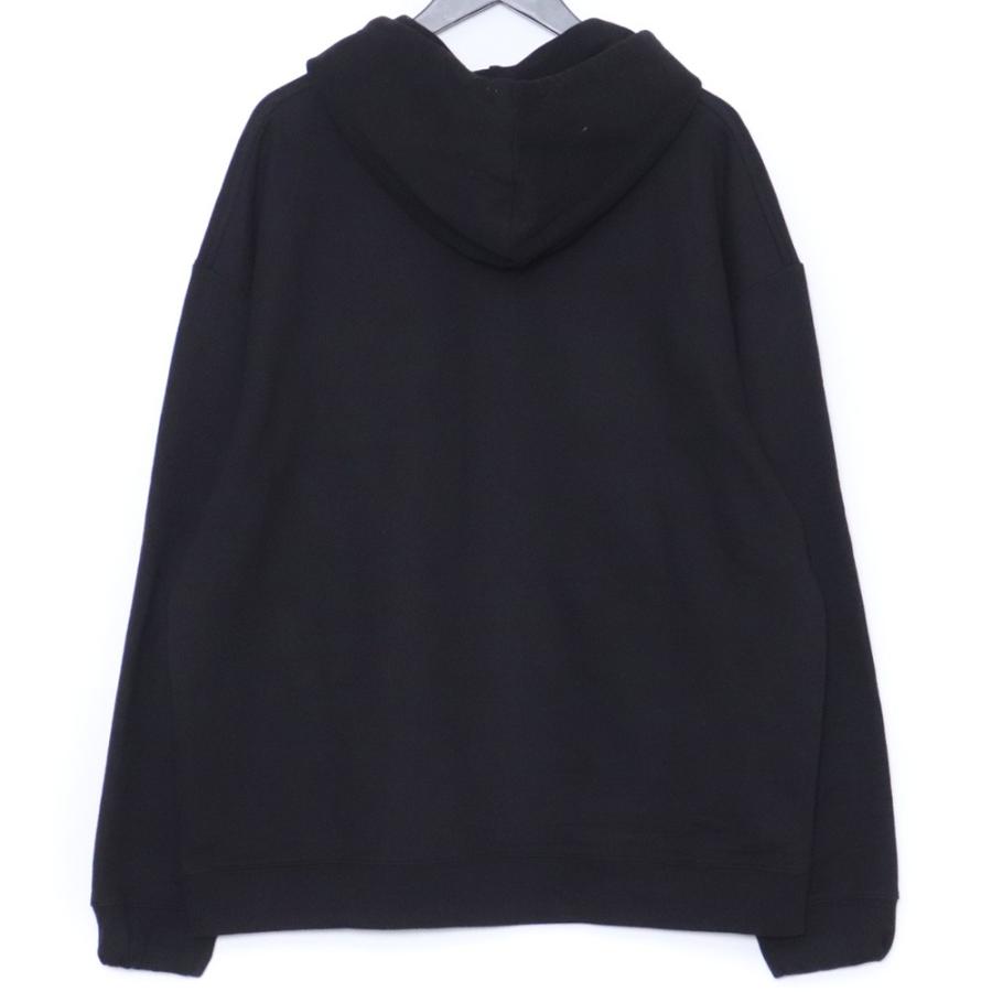 RAF SIMONS パッチフーデッドパーカー コットン Lサイズ ブラック 201