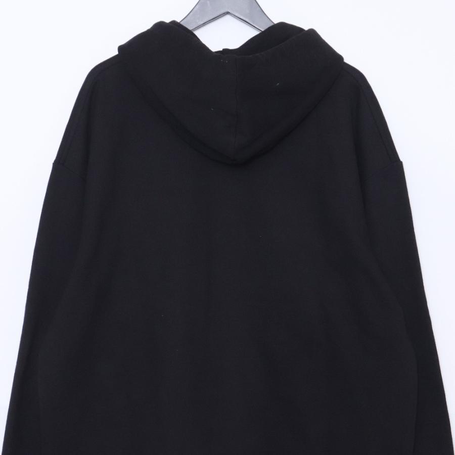 RAF SIMONS パッチフーデッドパーカー コットン Lサイズ ブラック 201