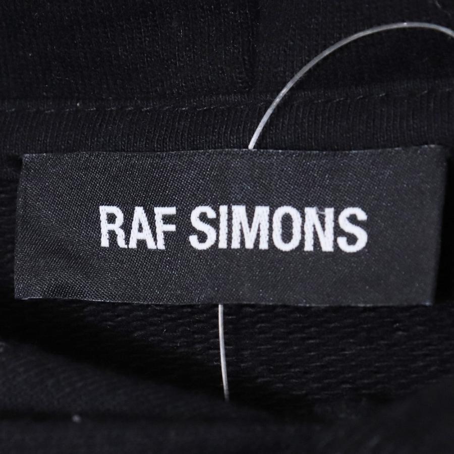 RAF SIMONS パッチフーデッドパーカー コットン Lサイズ ブラック 201